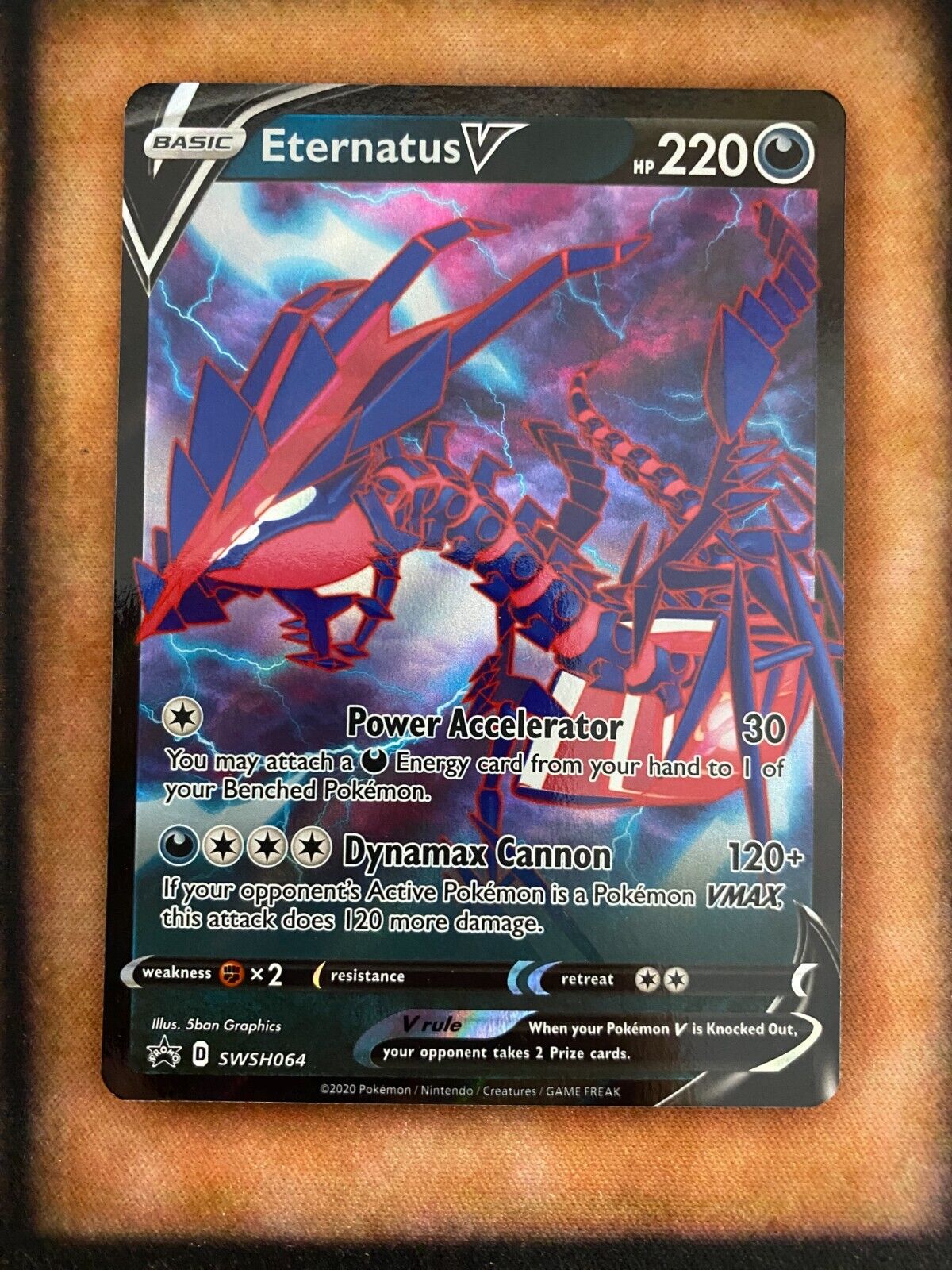 Pokemon Eternatus V SWSH064 Black Star Promos Full Art Holo NM/MINT