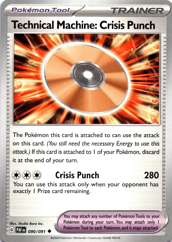 Pokemon Technical Machine: Crisis Punch 090/091 Padean Fates Non Holo NM