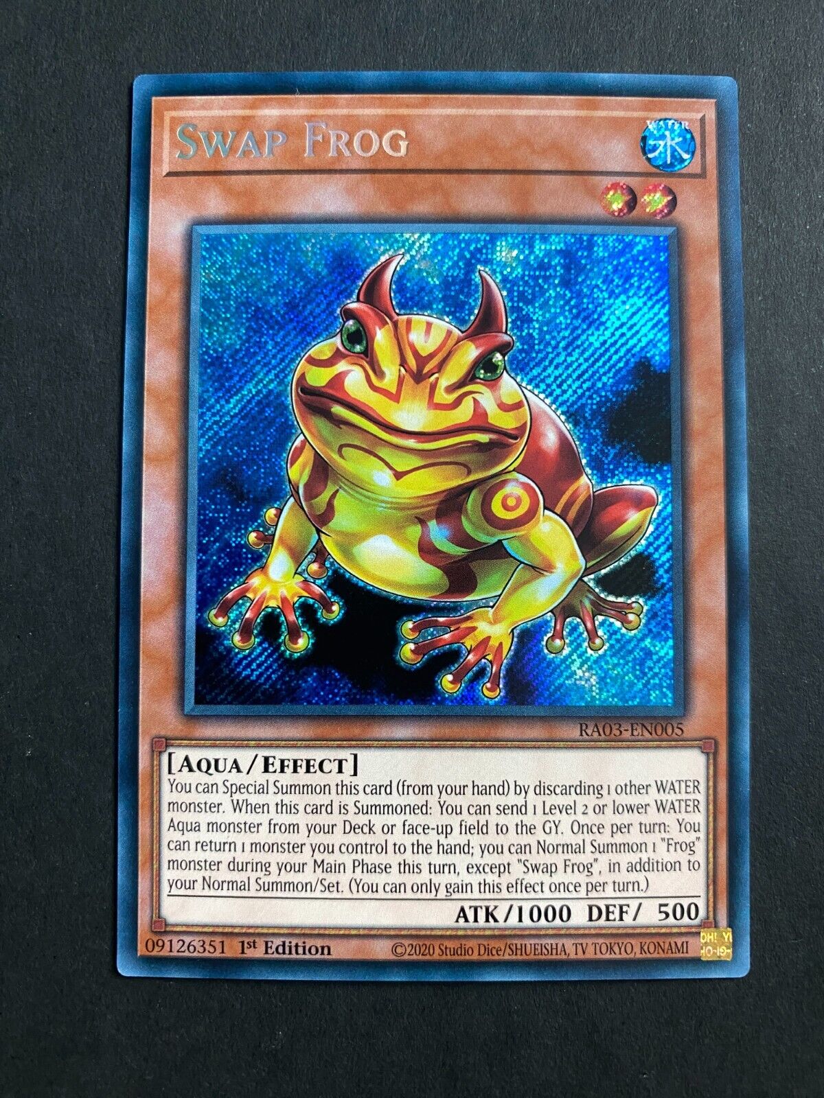 Yugioh Swap Frog RA03-EN005 Secret Rare 1st Edition NM