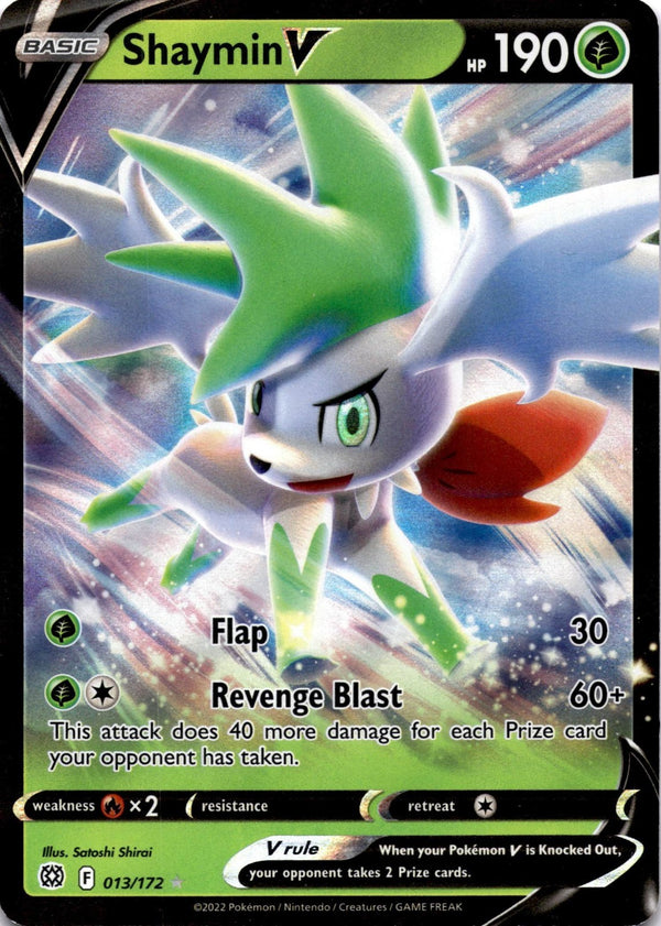 Pokemon Shaymin V 013/172 Brilliant Stars Full Art Holo NM