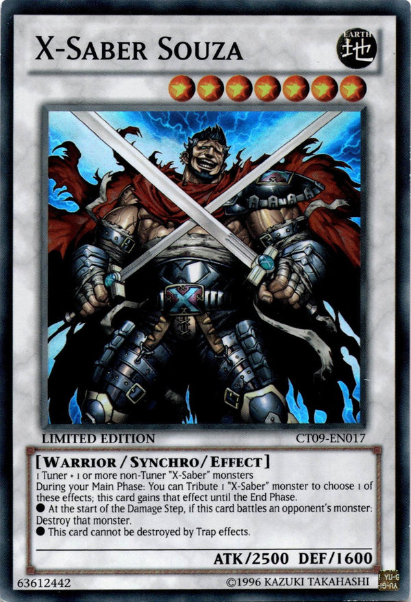 Yugioh X-Saber Souza CT09-EN017 Super Rare Limited Edition LP