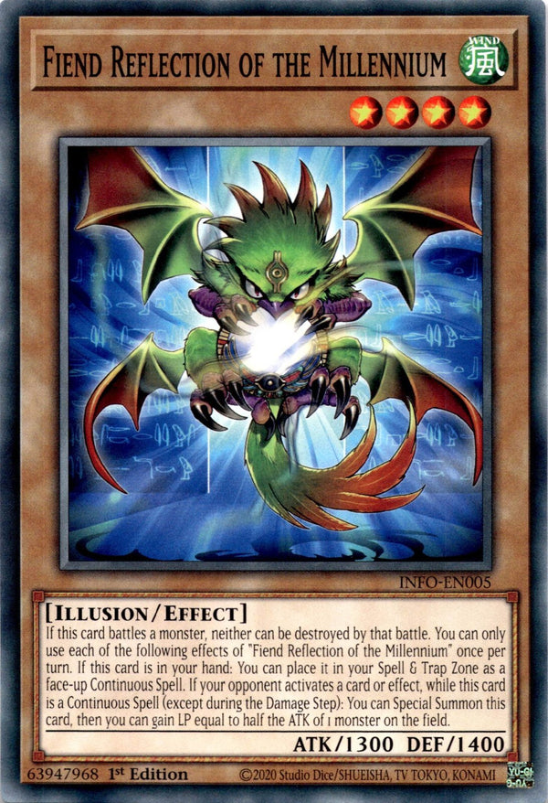 Yugioh Fiend Reflection of the Millennium INFO-EN005 Common 1st Edition NM