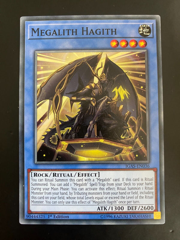 Yugioh Megalith Hagith IGAS-EN036 Common 1st Edition NM/MINT