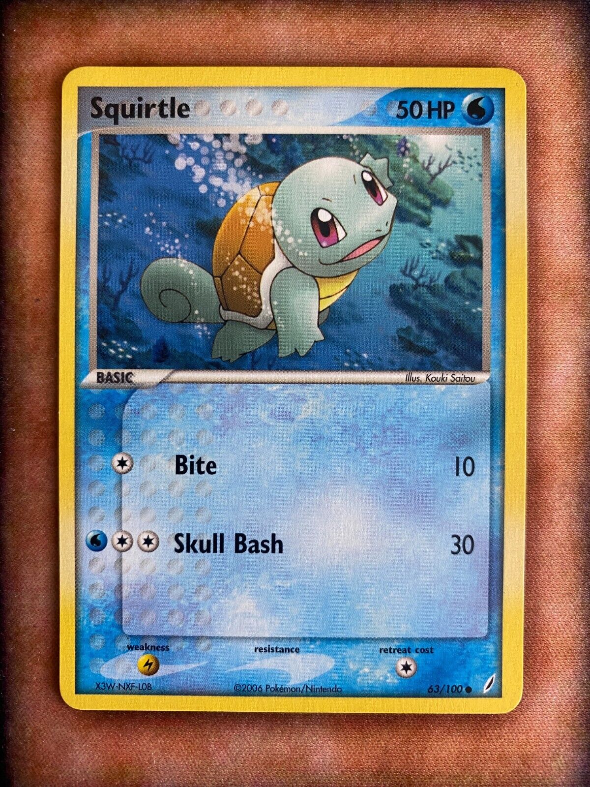 Pokemon Squirtle 63/100 EX Crystal Guardians Non Holo VLP