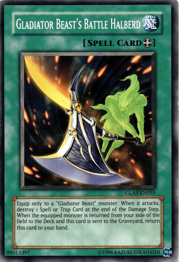 Yugioh Gladiator Beast's Battle Halberd GLAS-EN055 Common Unlimited Edition HP