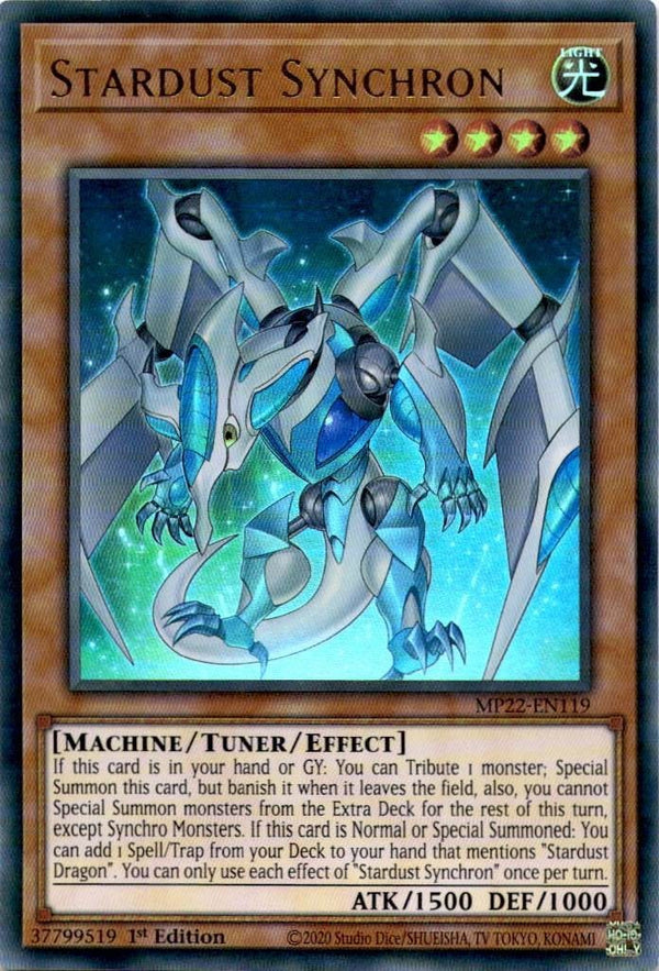 Yugioh Stardust Synchron MP22-EN119 Ultra Rare 1st Edition NM