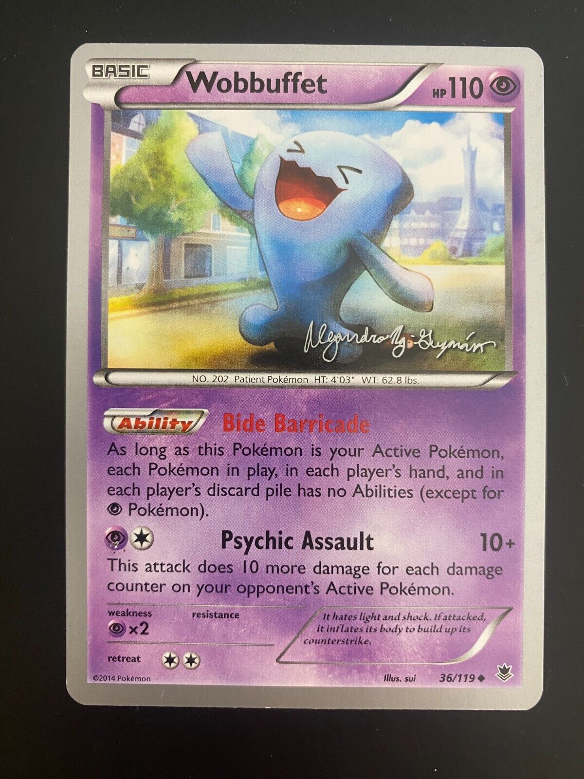 Pokemon Wobbuffet 36/119 2015 World Championships Phantom Forces VLP