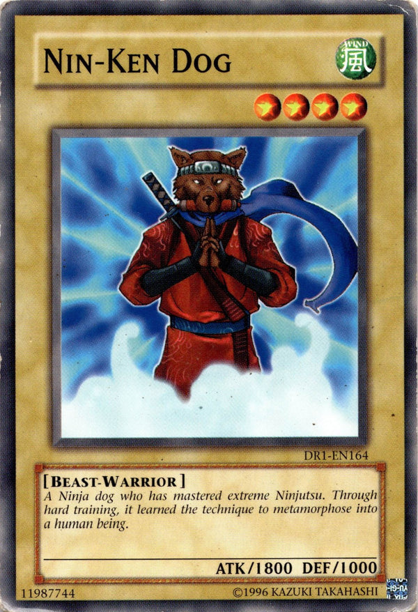 Yugioh Nin-Ken Dog DR1-EN164 Common Unlimited Edition DAMAGED