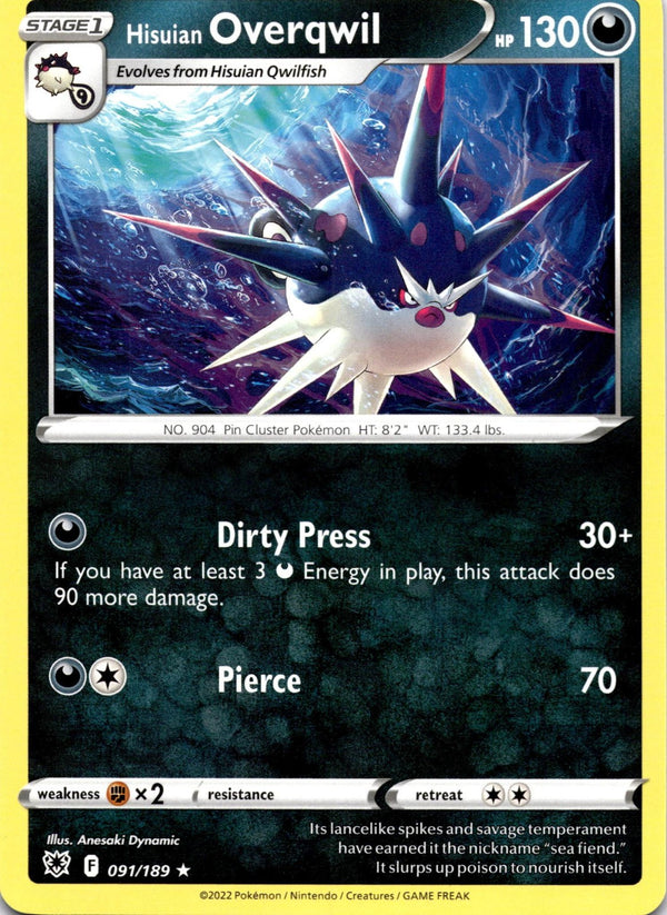 Pokemon Hisuian Overqwil 091/189 Astral Radiance Non Holo NM