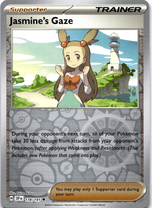 Pokemon Jasmine's Gaze 178/191 Surging Sparks Reverse Holo NM