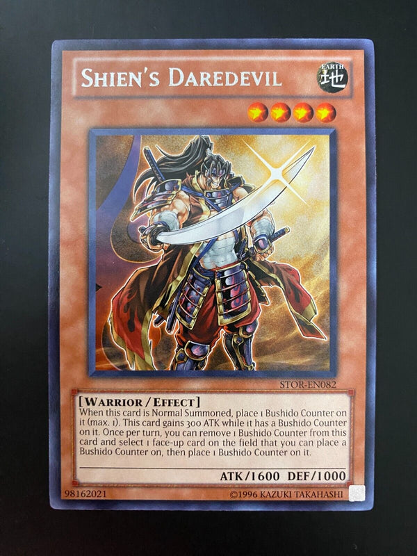 Yugioh Shien's Daredevil STOR-EN082 Rare Unlimited Edition NM