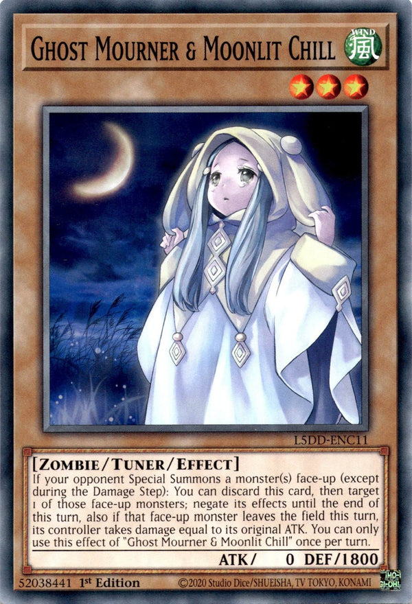 Yugioh Ghost Mourner & Moonlit Chill L5DD-ENC11 Common 1st Edition NM