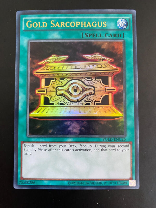 Yugioh Gold Sarcophagus YGLD-ENC26 Ultra Rare Unlimited Edition NM