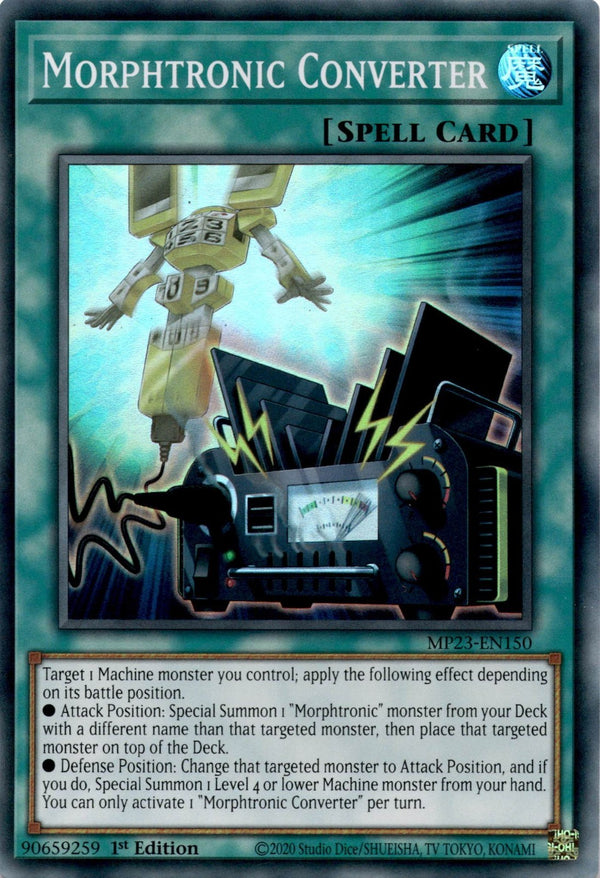 Yugioh Morphtronic Converter MP23-EN150 Super Rare 1st Edition NM