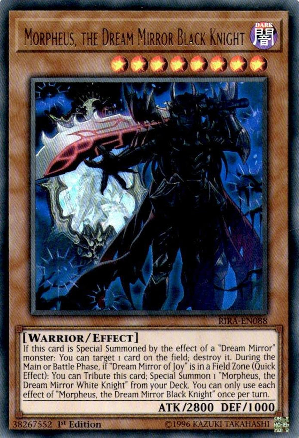 Yugioh Morpheus, the Dream Mirror Black Knight RIRA-EN088 Ultra Rare 1st Ed LP