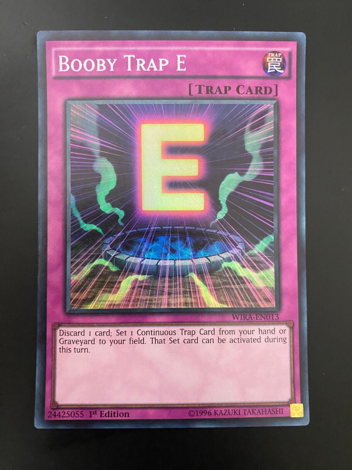 Yugioh Booby Trap E WIRA-EN013 Super Rare 1st Edition MP