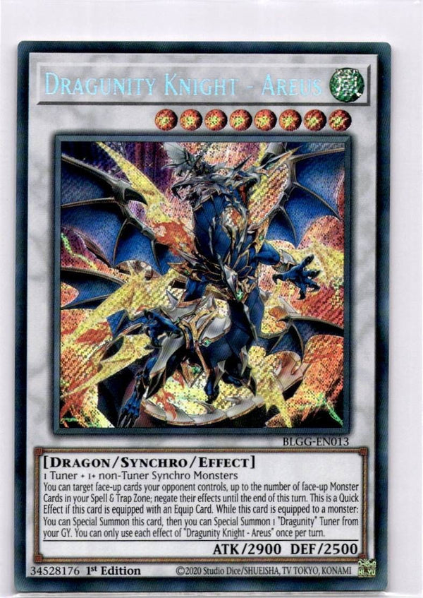 Yugioh Dragunity Knight – Areus BLGG-EN013 Secret Rare 1st Edition NM