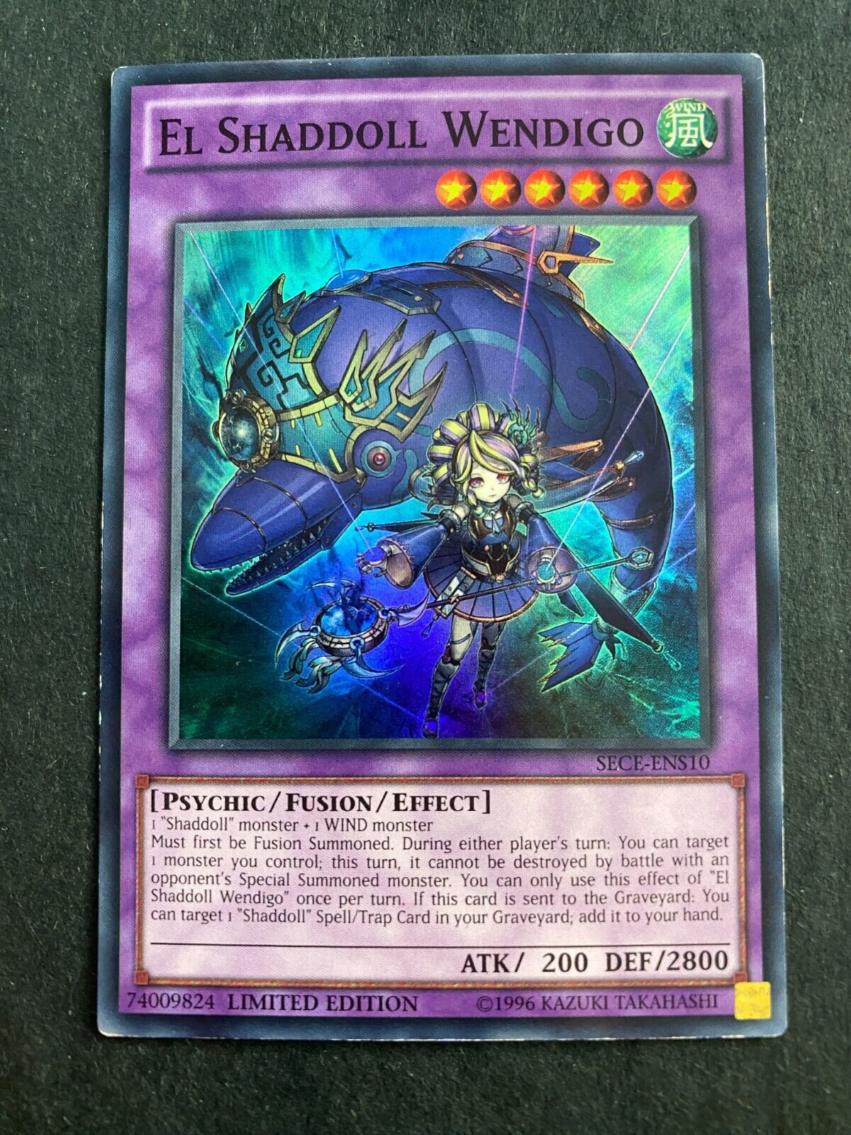 Yugioh El Shaddoll Wendigo SECE-ENS10 Super Rare Limited Edition MP