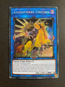 Yugioh Knightmare Unicorn RA01-EN043 Platinum Secret Rare Alt Art 1st Edition NM