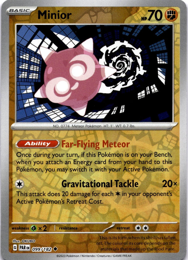Pokemon Minior 099/182 Paradox Rift Reverse Holo NM
