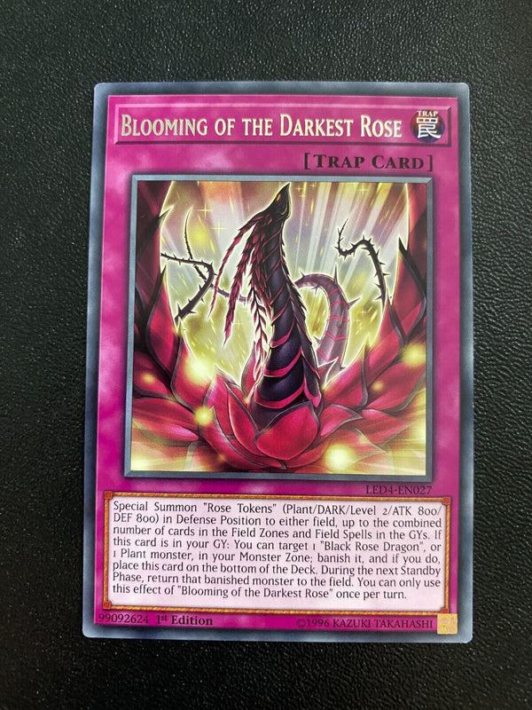 Yugioh Blooming of the Darkest Rose LED4-EN027 Rare 1st Edition MP/LP