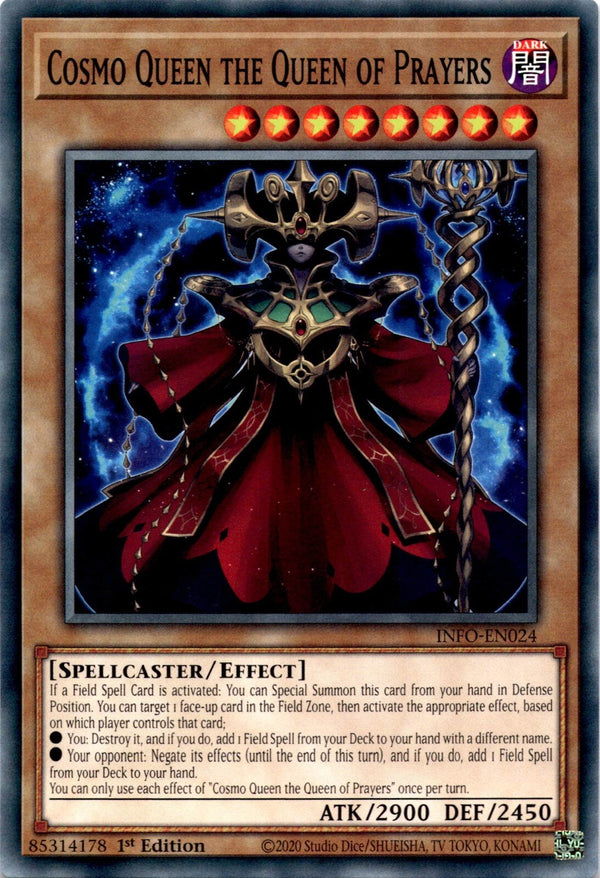 Yugioh Cosmo Queen the Queen of Prayers INFO-EN024 Common 1st Edition NM