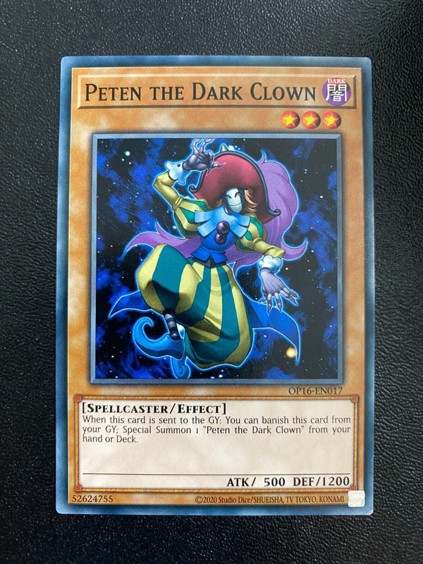 Yugioh Peten the Dark Clown OP16-EN017 Common Unlimited Edition NM