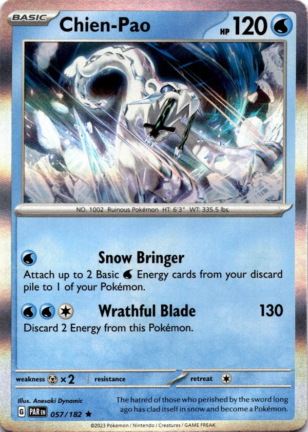 Pokemon Chien-Pao 057/182 Paradox Rift Holo NM