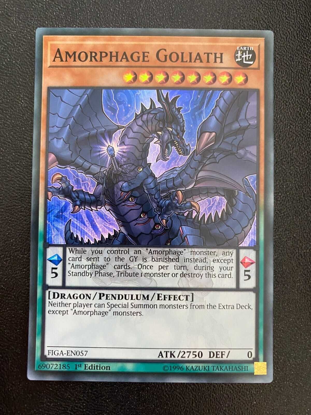 Yugioh Amorphage Goliath FIGA-EN057 Super Rare 1st Edition NM/MINT