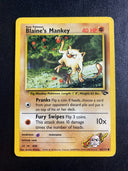 Pokemon Blaine's Mankey 63/132 Gym Challenge HP/MP