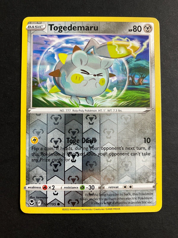 Pokemon Togedemaru 127/195 Silver Tempest Reverse Holo NM