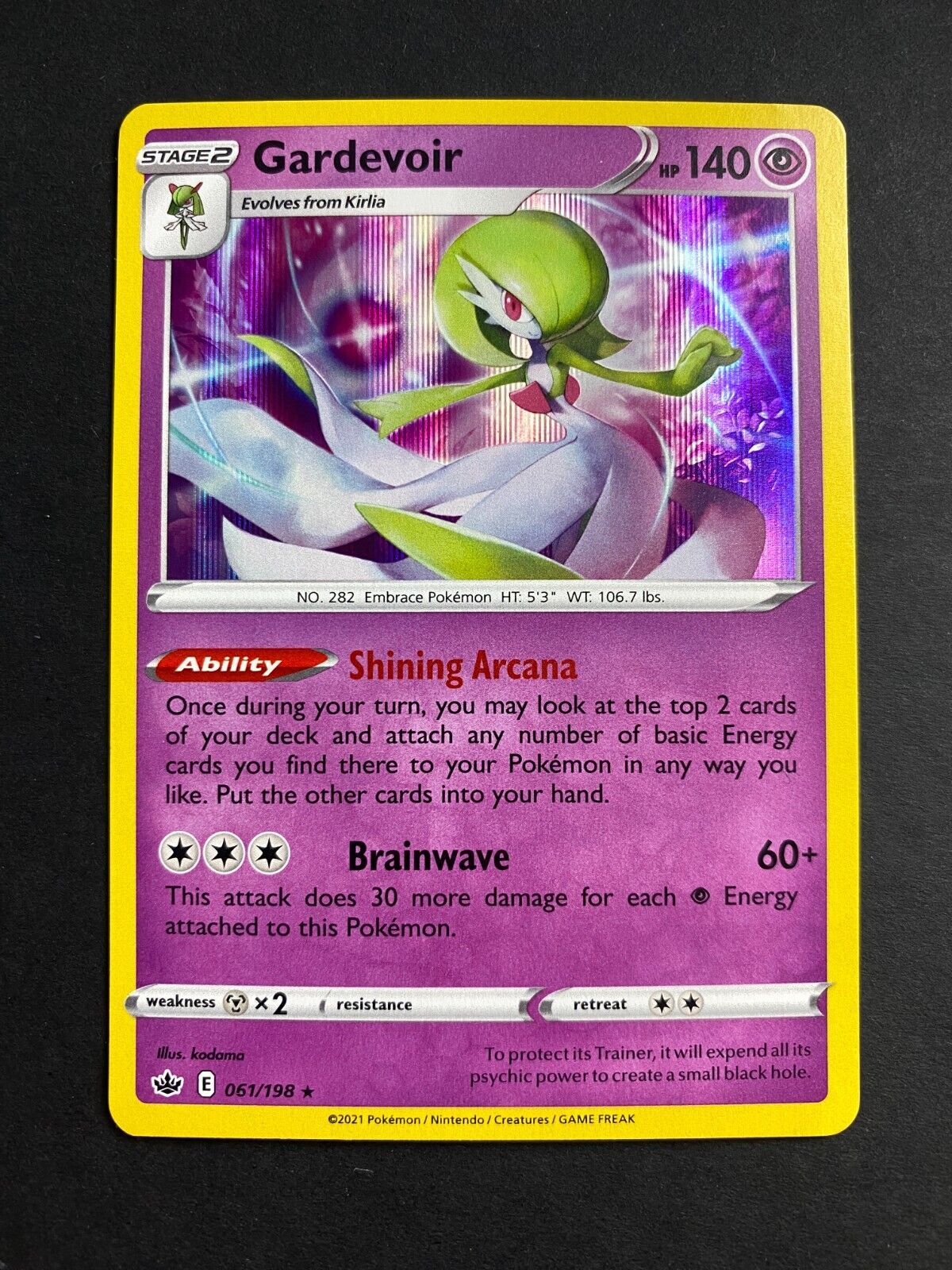 Pokemon Gardevoir 061/198 Chilling Reign Holo NM