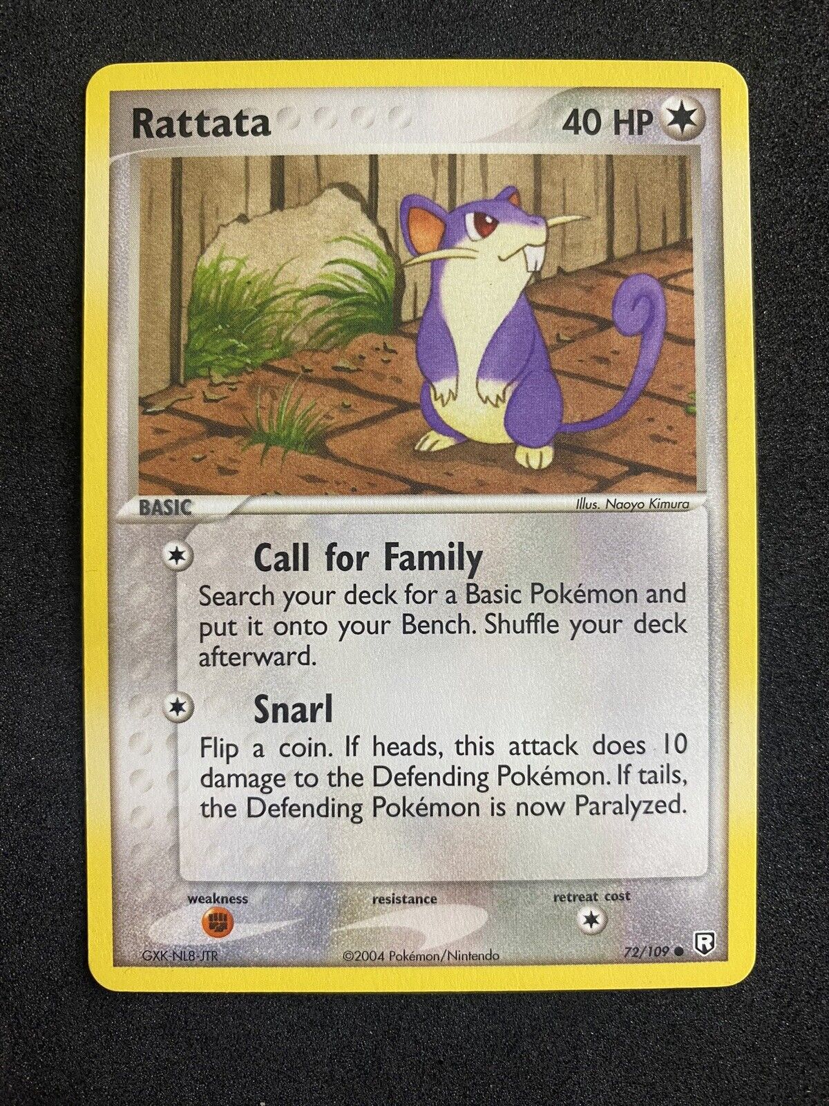 Pokemon Rattata 72/109 EX Team Rocket Returns Common NM