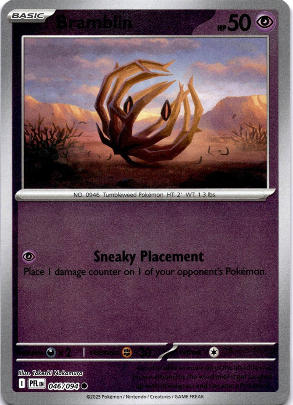 Pokemon Bramblin 046/094 Phantasmal Flames Reverse Holo NM