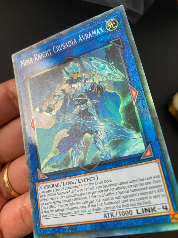 Yugioh Mekk-Knight Crusadia Avramax RA01-EN044 Prismatic Collector’s Ra NM/MINT