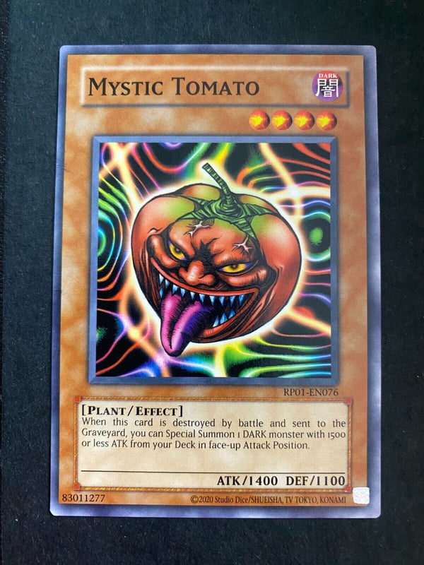 Yugioh Mystic Tomato RP01-EN076 Common (Misprint/Miscut) #1 Retro Pack TUGIOH Yugioh Mystic Tomato RP01-EN076 Common (Misprint/Miscut) #1 Retro Pack TUGIOH