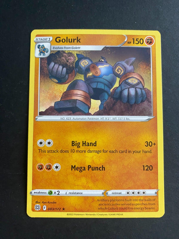 Pokemon Golurk 083/172 Brilliant Stars Rare Non Holo NM