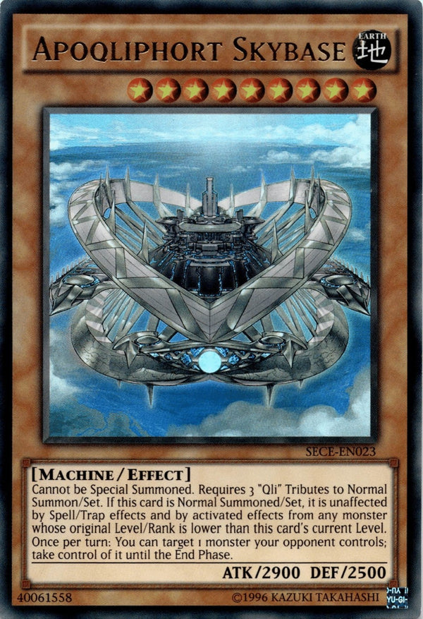 Yugioh Apoqliphort Skybase SECE-EN023 Ultra Rare Unlimited Edition NM