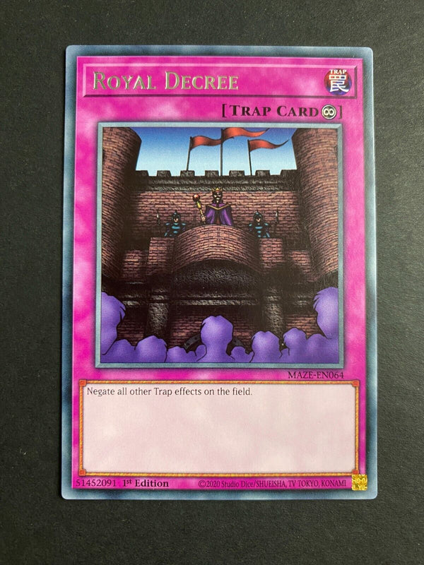 Yugioh Royal Decree MAZE-EN064 Rare 1st Edition NM