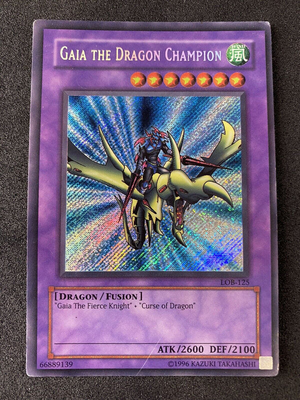 Yugioh Gaia The Dragon Champion LOB-125 Secret Rare Unlimited HP