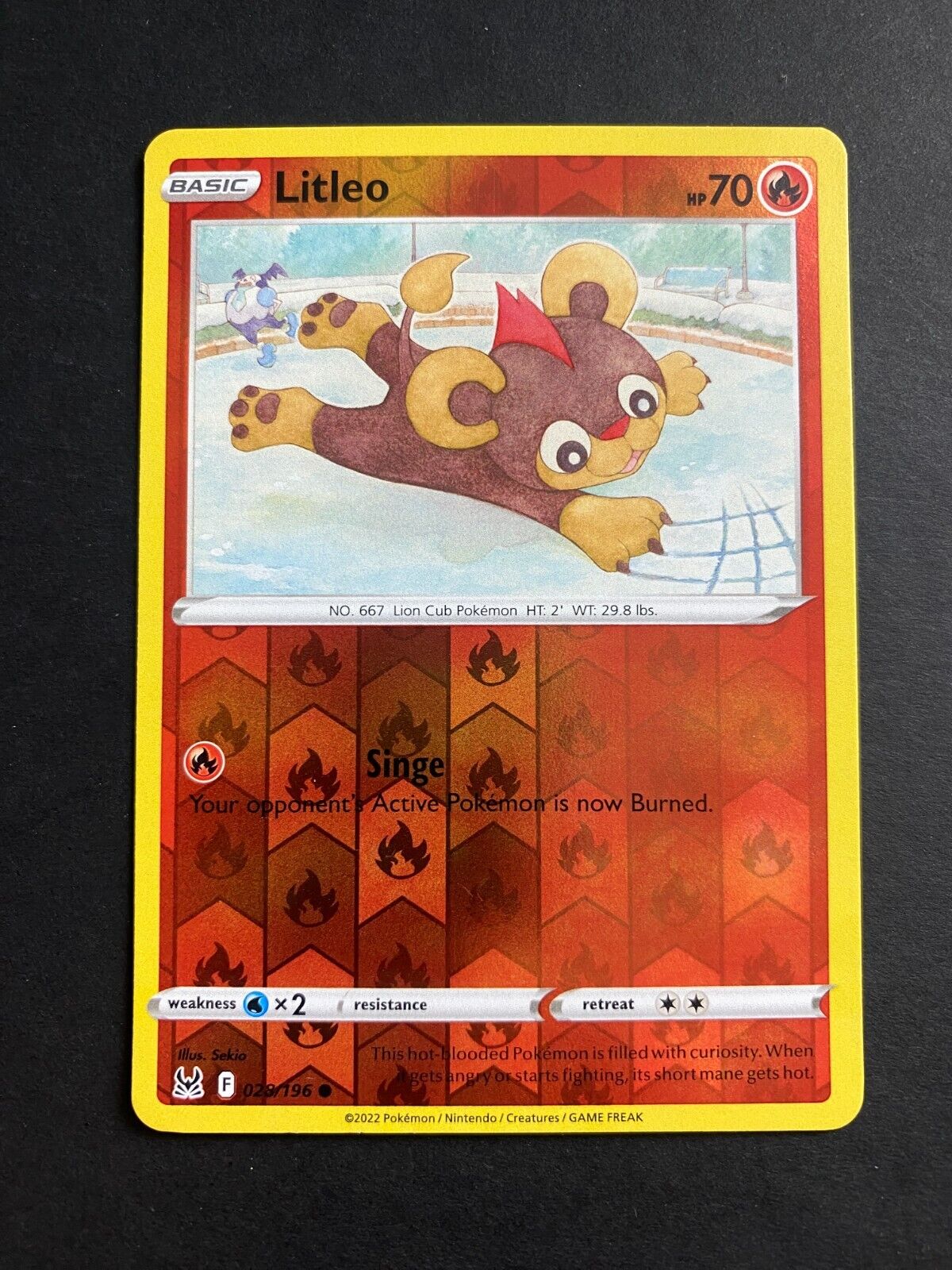 Pokemon Litleo 028/196 Lost Origin Reverse Holo VLP/NM