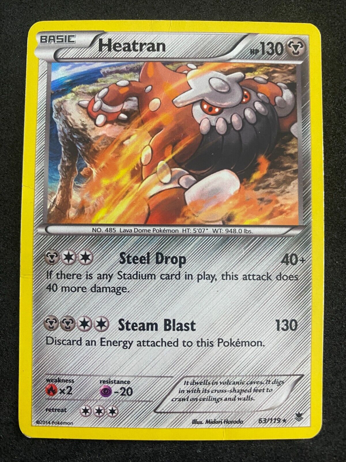 Pokemon Heatran 63/119 Phantom Forces Holo HP