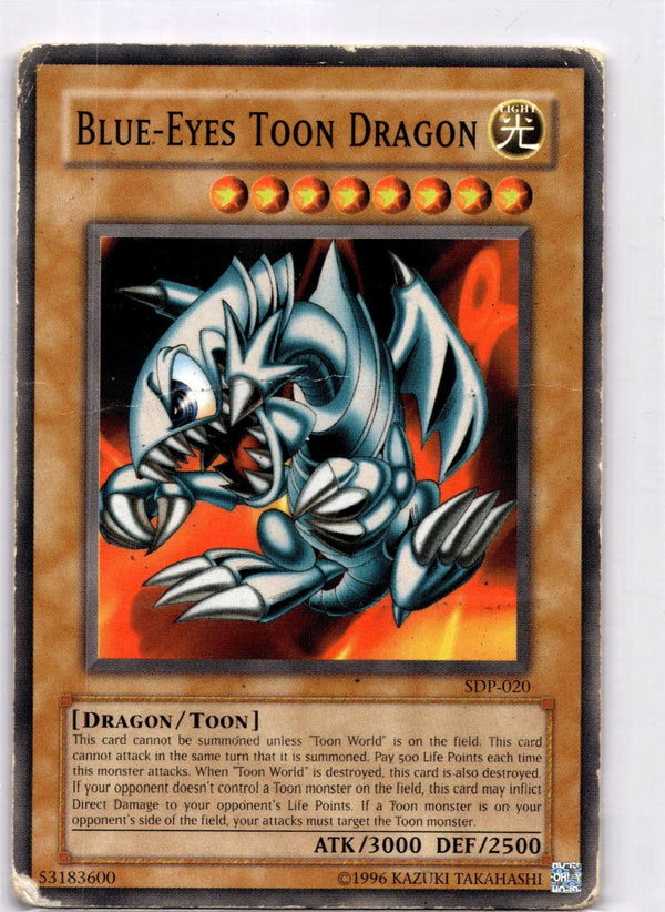 Yugioh Blue-Eyes Toon Dragon SDP-020 Common Unlimited Edition DAMAGED