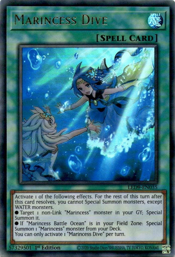 Yugioh Marincess Dive LED9-EN035 Ultra Rare 1st Edition NM