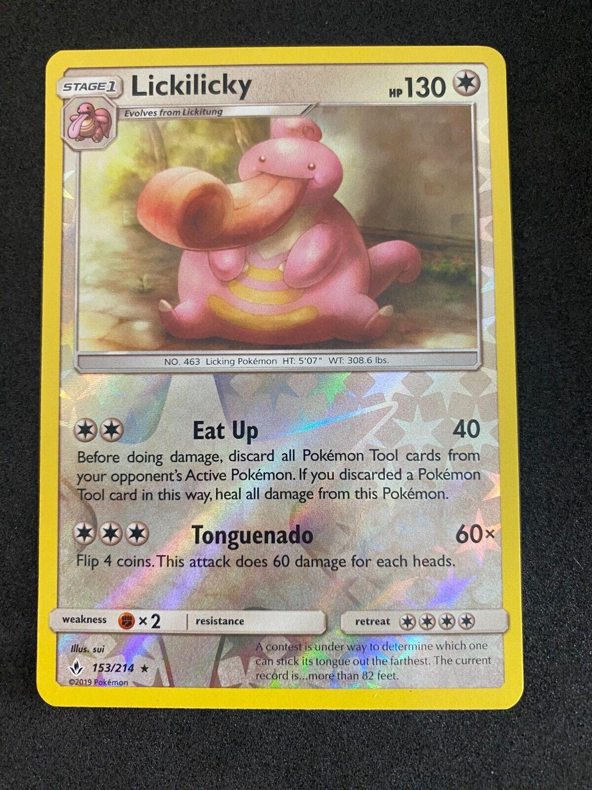 Pokemon Lickilicky 153/214 Unbroken Bonds Reverse Holo NM