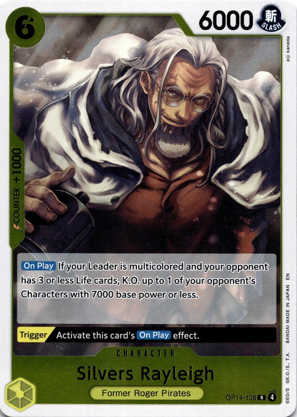 One Piece Silvers Rayleigh OP14-108 Rare NM