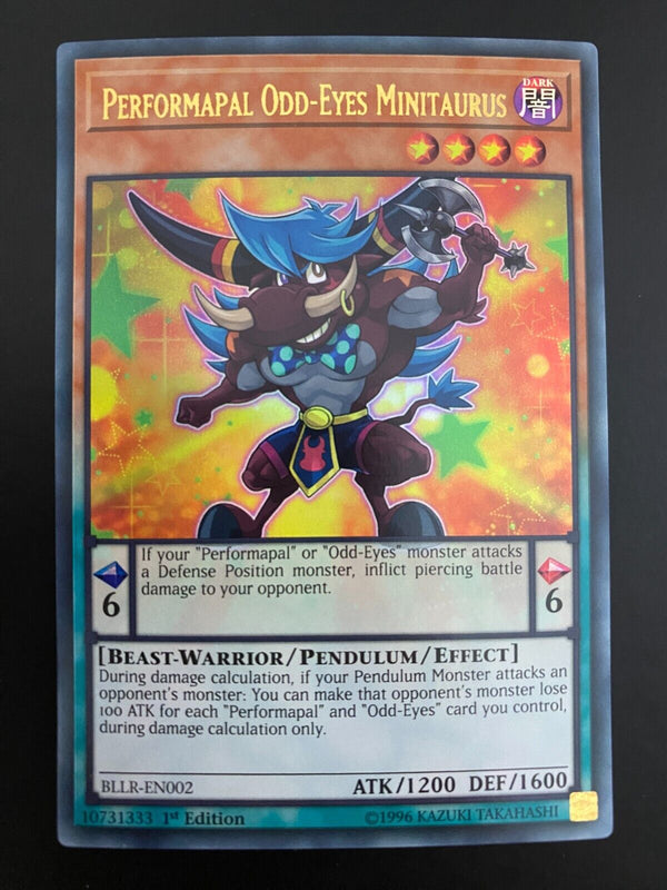 Yugioh Performapal Odd-Eyes Minitaurus BLLR-EN002 1st Edition Ultra Rare NM/MINT