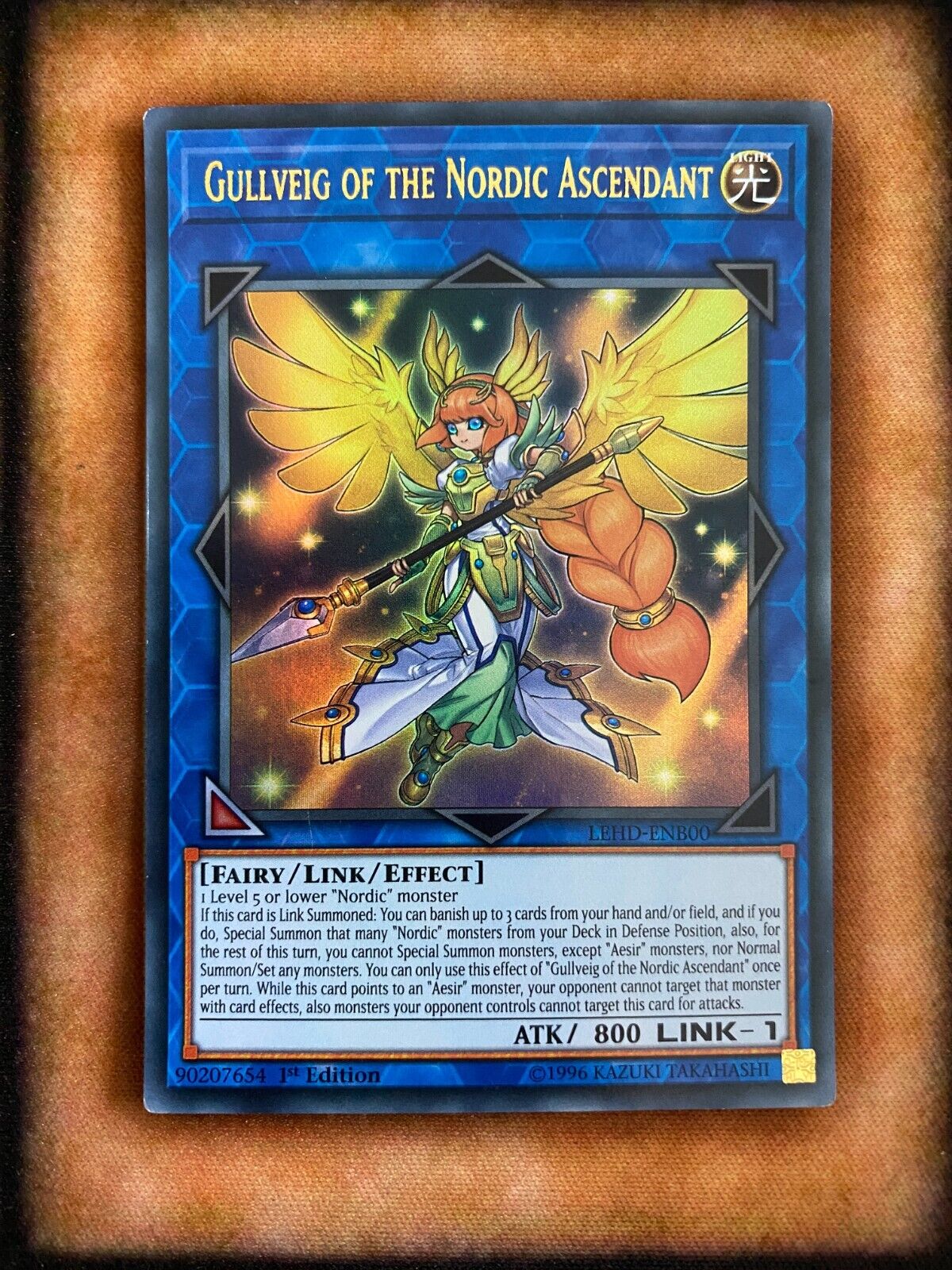 Yugioh Gullveig of the Nordic Ascendant LEHD-ENB00 Ultra Rare 1st Edition VLP