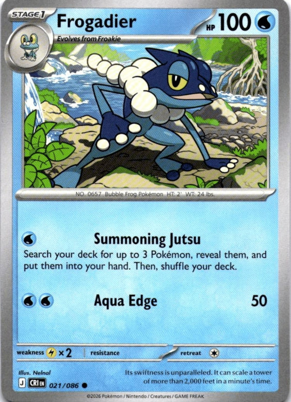 Pokemon Frogadier 021/086 Chaos Rising Non Holo NM