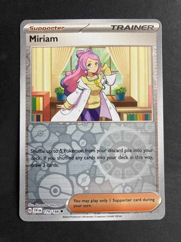 Pokemon Miriam 179/198 Scarlet Violet Base Reverse Holo NM